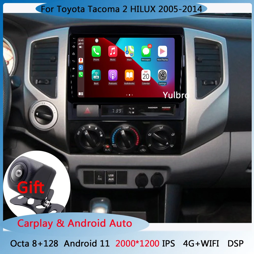 Автомагнитола для Toyota Tacoma 2 HILUX 2005-2014 Android мультимедийный Dvd-плеер монитор
