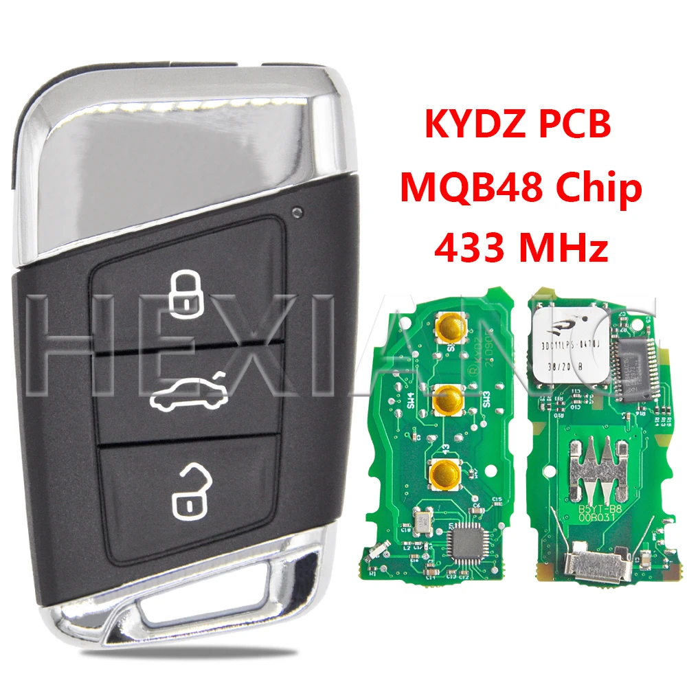 

Чип Datong World 433 МГц MQB48 3G 0959752 Ключ дистанционного управления автомобиля без ключа для Volkswagen VW Passat Magotan B8 Skoda A7 Variant