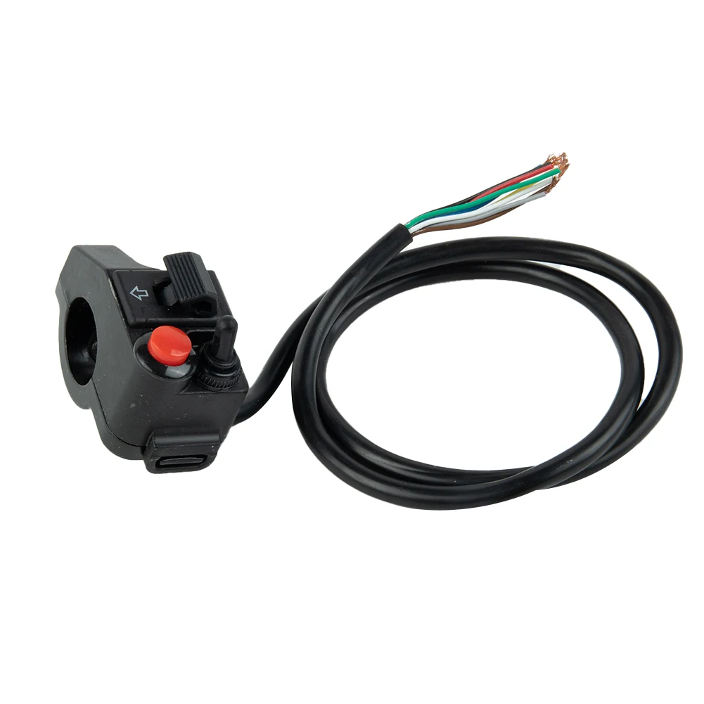 

Motorcycle Switches Switch Button Turn Signal Handlebar Switch Headlight Button 6*5*3.5CM Aluminum Black 12V Brand New