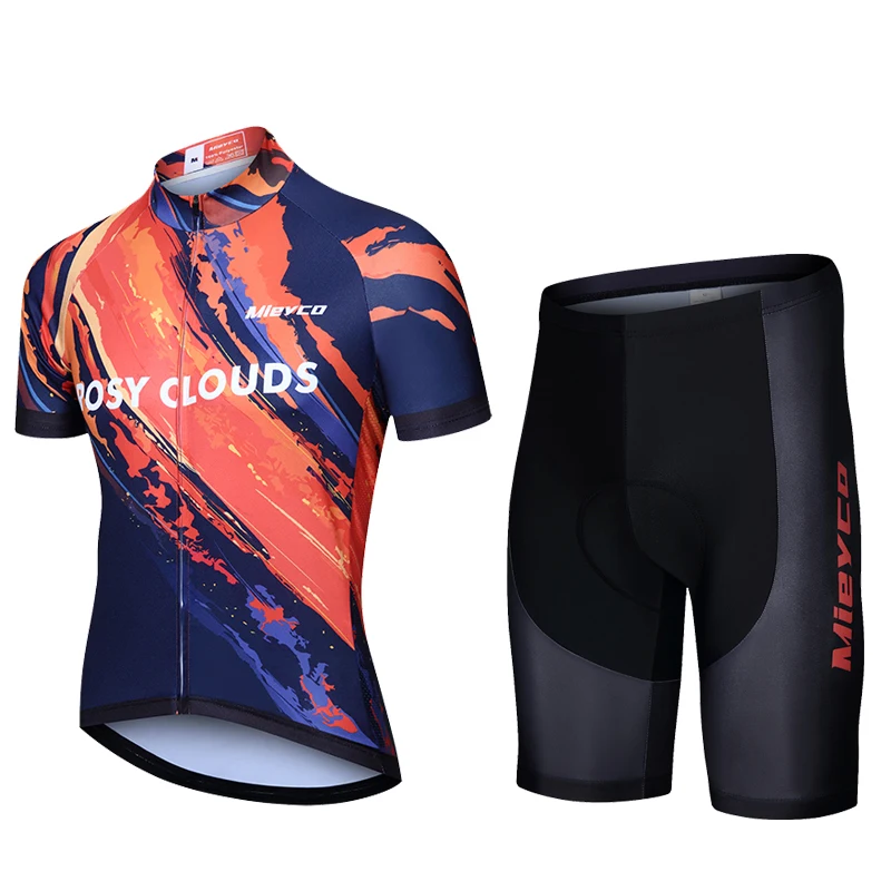 

Футболка мужская велосипедная быстросохнущая с коротким рукавом и шортами