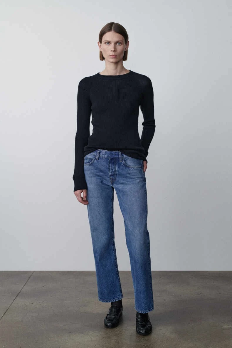 

Women's Jeans Solid Color Straight Casual Wide Leg Trousers