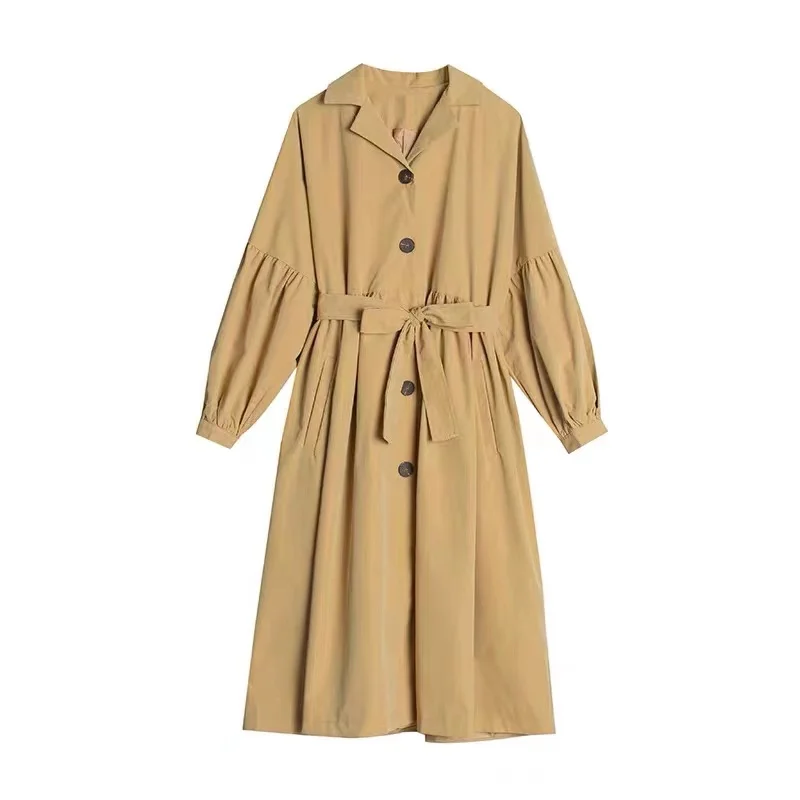 

Женская ветровка с длинным рукавом, свободная Длинная ветровка большого размера с удлиненным поясом, с рисунком, осень 2022