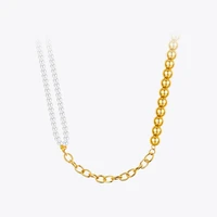 enfashion balls pearl necklaces for women gold color necklace stainless steel fashion jewelry choker pulseras naszyjnik p203173