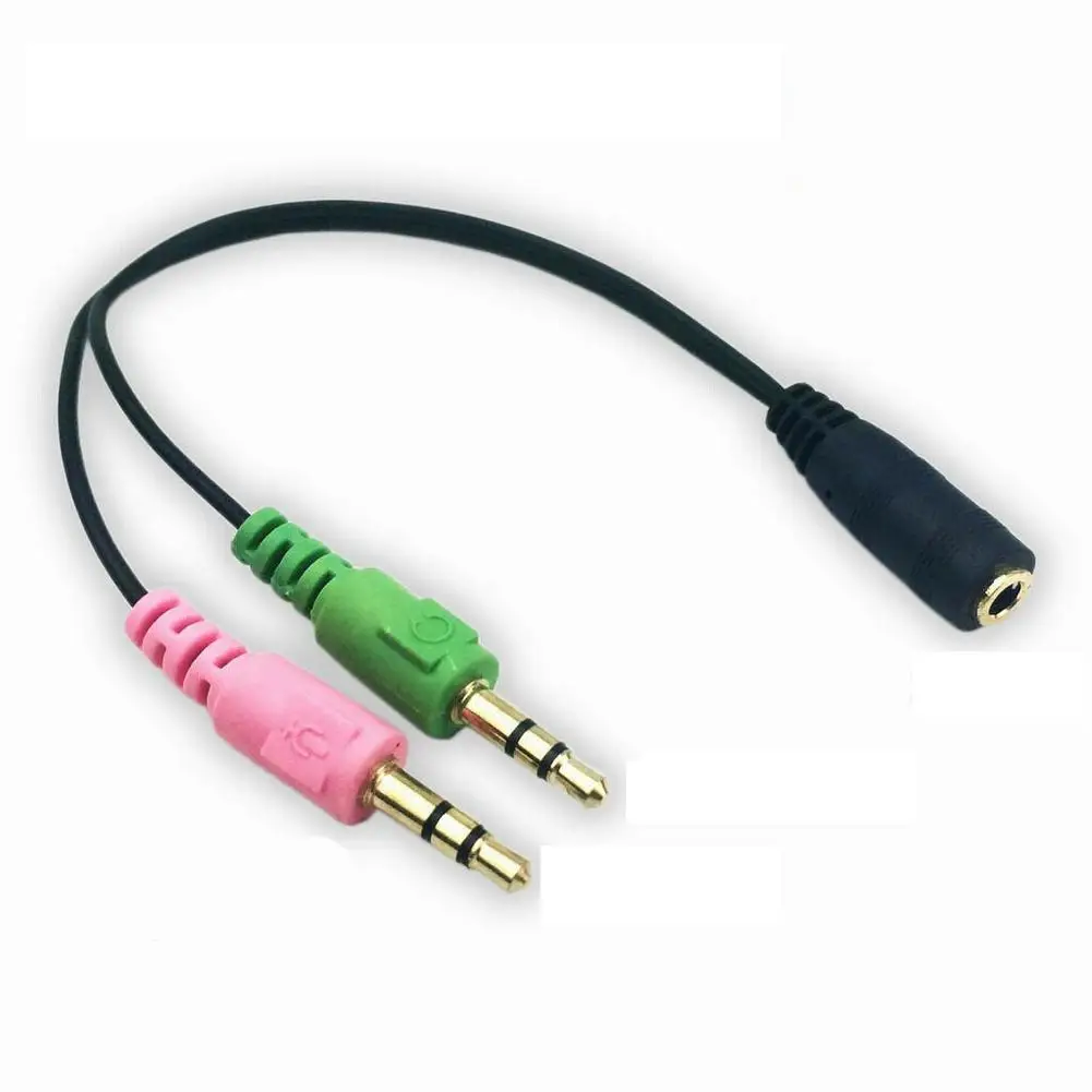

2 In 1 Mobile Phone Computer Headset Adapter Cable Y Splitter Adapter Audio Aux Cable Microphone Adapter Cable Male And Female