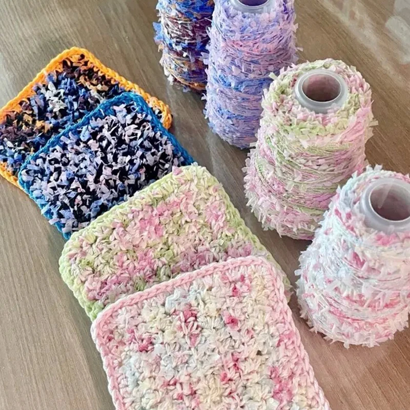 Пряжа Из Бумаги Ручной Вязки Colorfu 50 Г/шарик Смешанный Материал Чесаного