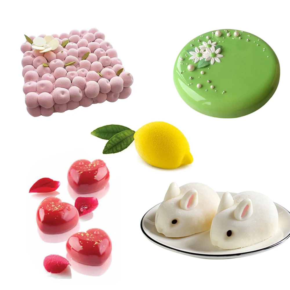 

3D Silicone Cake Mold for Chiffon Brownie Pan Dessert Mousse Bowl Cake Baking Mould Bakeware Tools
