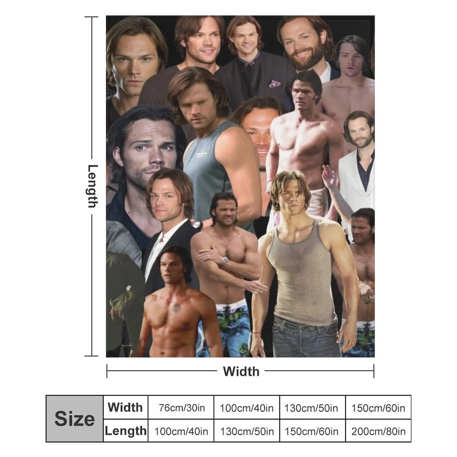 Jared Padalecki фотоколлаж пледы декоративное роскошное утолщенное одеяло Retros