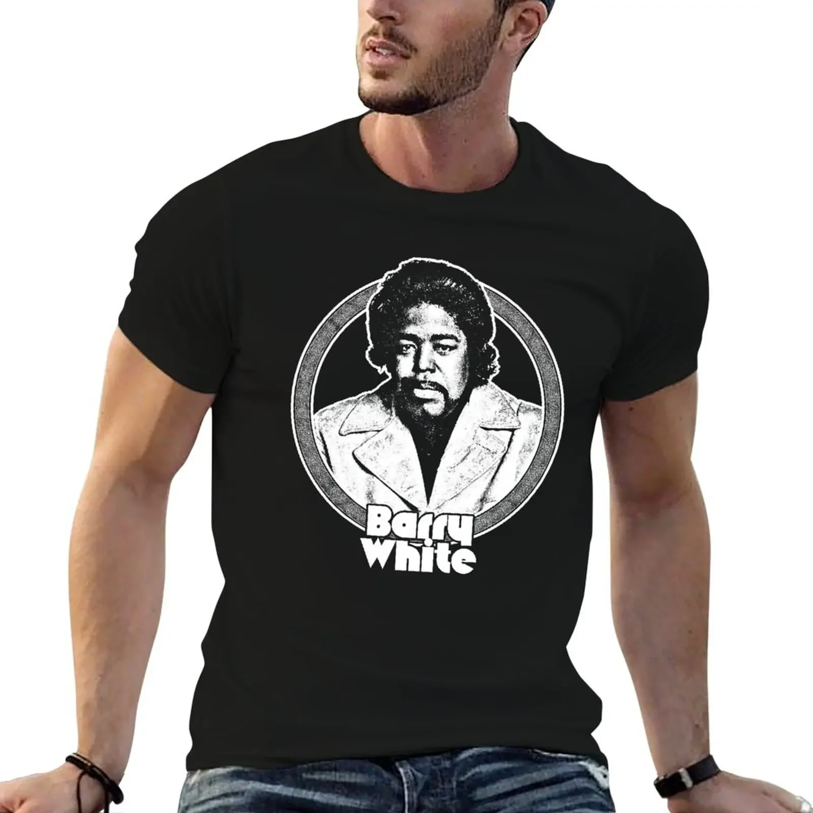 Оригинальный ретро-стиль ----- Футболка Barry White Design футболки с рисунком рэпера для