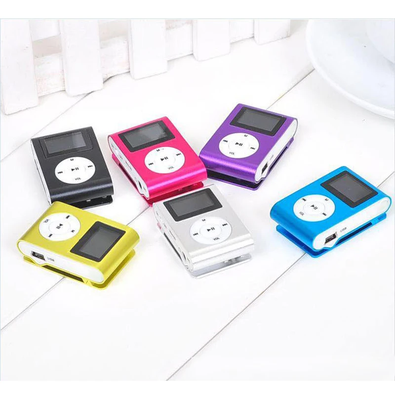 

Cube Music Player Lcd Screen Speaker Rechargeable Slot Mp3 Mp3 Player Support 32gb Micro Sd Tf Card Clip Portable Digital 3.5mm