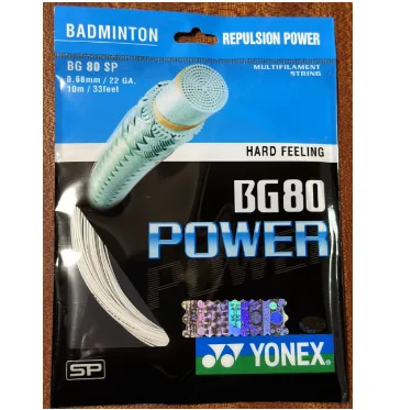 

Шнурок для ракетки для бадминтона Yonex BG80 POWER (0,68 мм), шнурок для бадминтона для дрессировки на выносливость