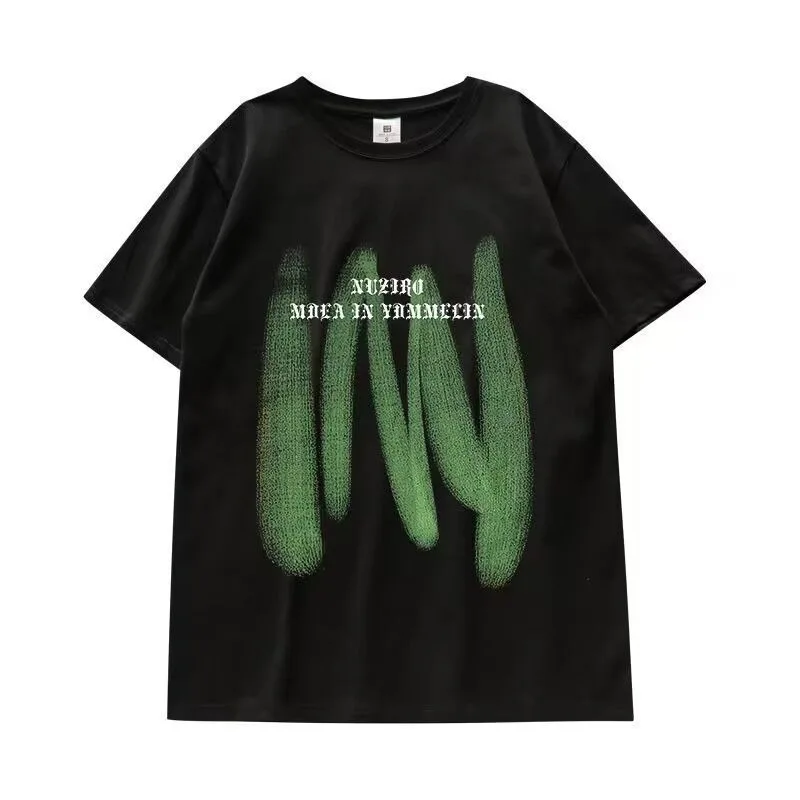 

Fashion Korean High Street Oversized Tee Tops Summer Short Sleeve T Shirts Cotton Loose Casual Summer Hip Hop Teenage Clothes