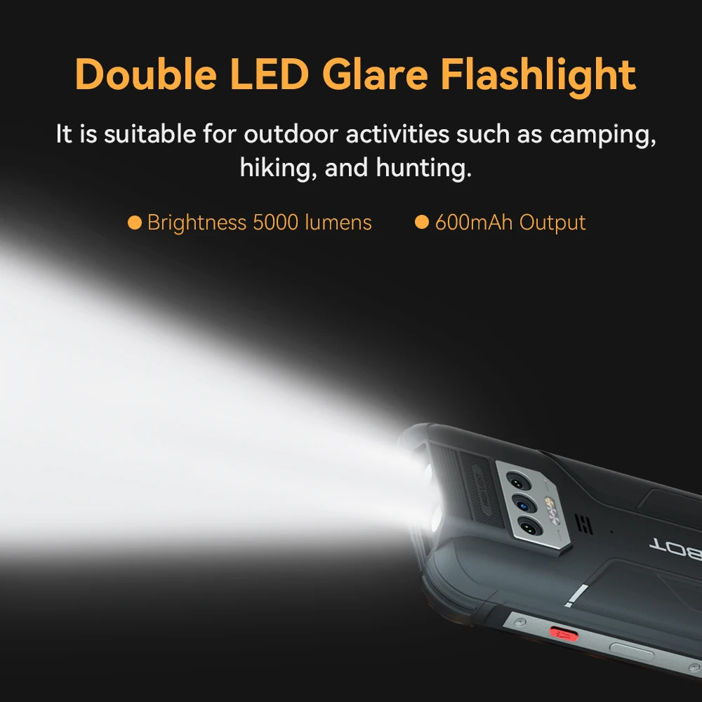 Cubot KingKong Power водонепроницаемый защищенный Android 13 16 ГБ ОЗУ (8 + 8 расширенных) 256 ПЗУ