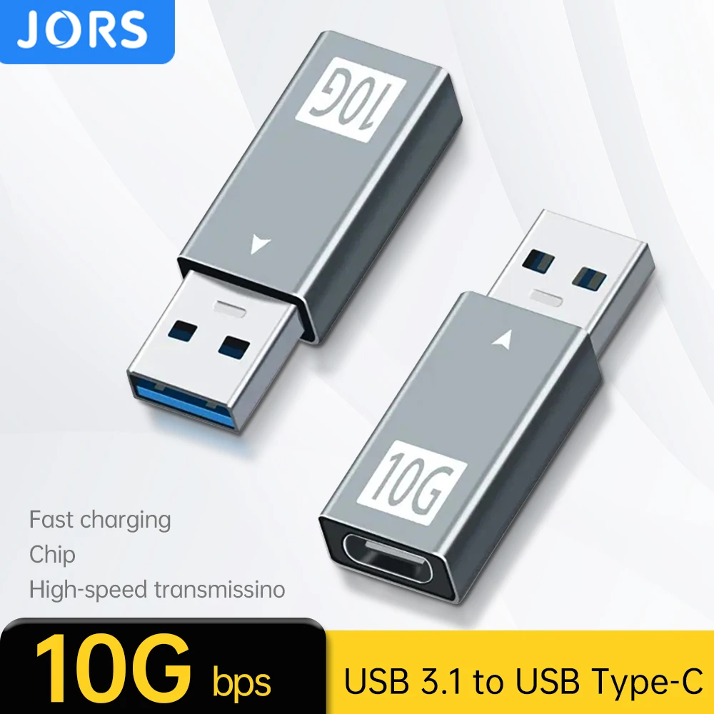 

JORS USB A to Type C to USB 3.1 Gen2 10Gbps OTG Fast Charging Adapter High-speed Data Transmission for Phone XIAOMI Oneplus