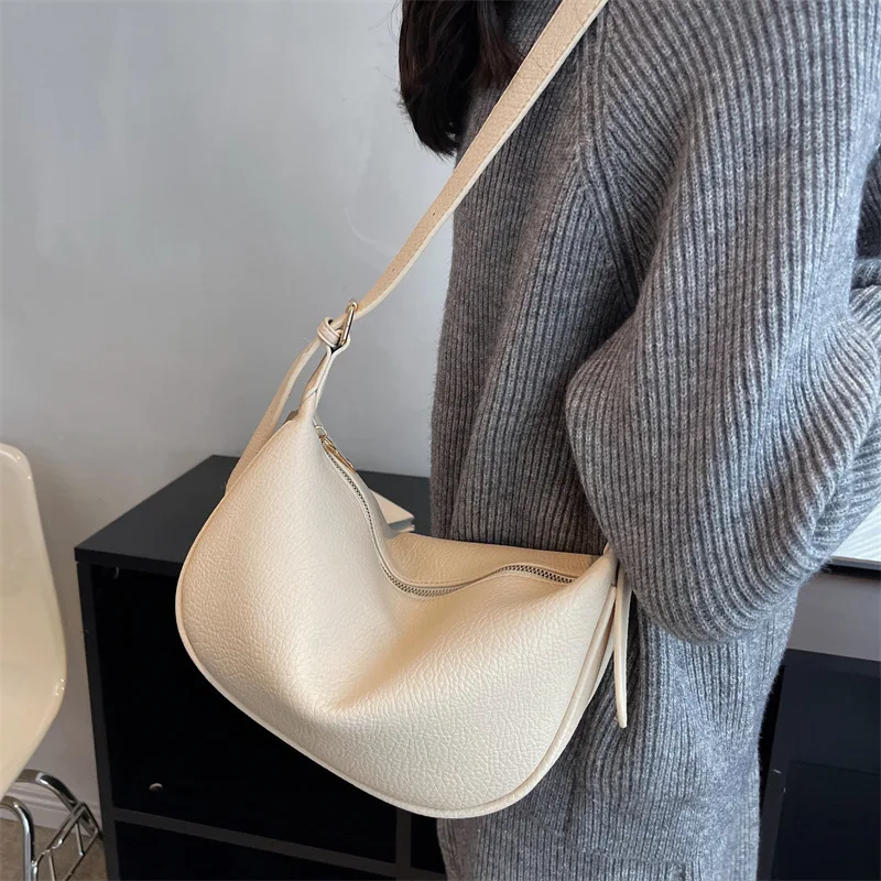 Leather Casual Shoulder Messenger Bags Vintage Fashion Underarm Bag Multi-function Versatile Handbag Satchel Travel Organizer