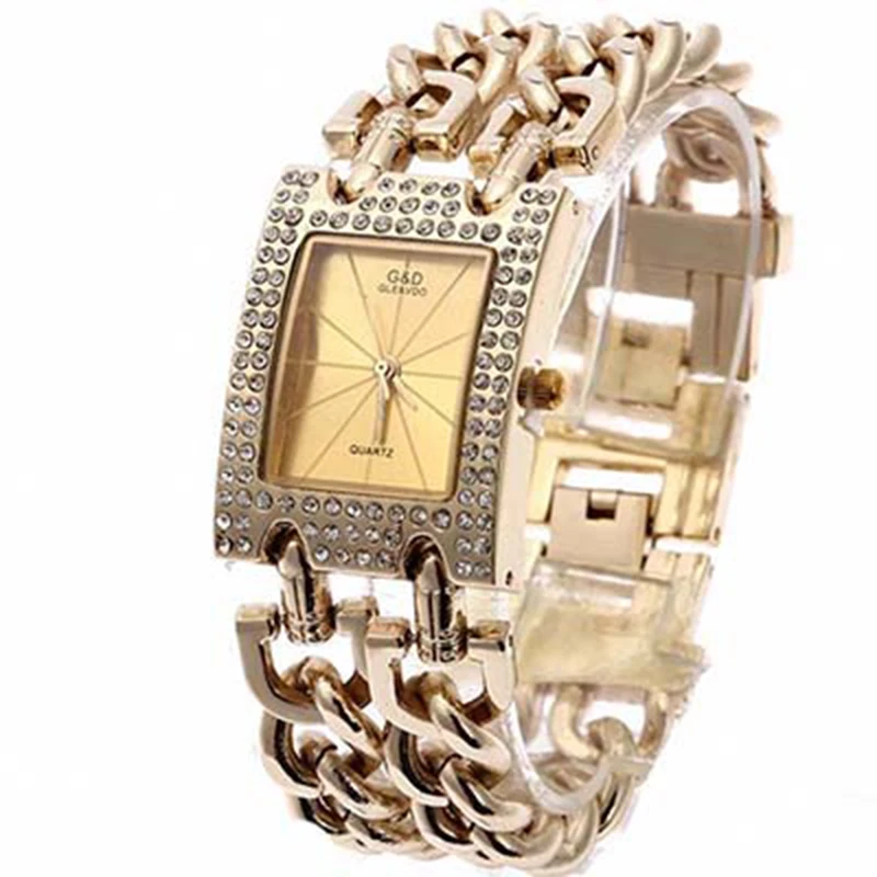 G&D Ladies Diamond Watch Quartz Rectangle Dial Bracelet Clock Relogio Feminino Luxury Rhinestone Women's Clock Horloges Vrouwen 3 G&D Ladies Diamond Watch Quartz Rectangle Dial Bracelet Clock Relogio Feminino Luxury Rhinestone Women's Clock Horloges Vrouwen 3