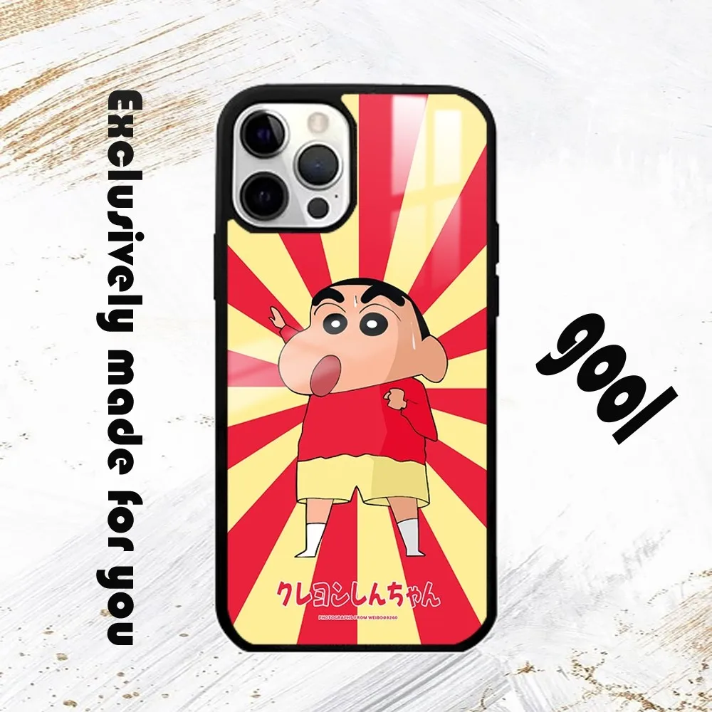 Чехол для телефона с рисунком C-Crayon S-ShinChan iPhone 16 15 14 13 12 11 Pro Max Plus Mini PC модный