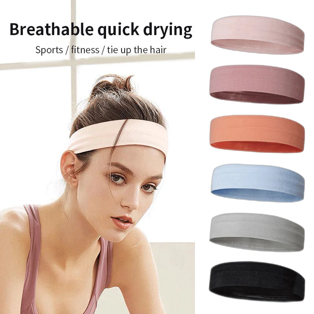 

Simple Sports Quick Dry Women Headbands for Women Yoga Non Slip Adjustable Running Headband Men Headwear