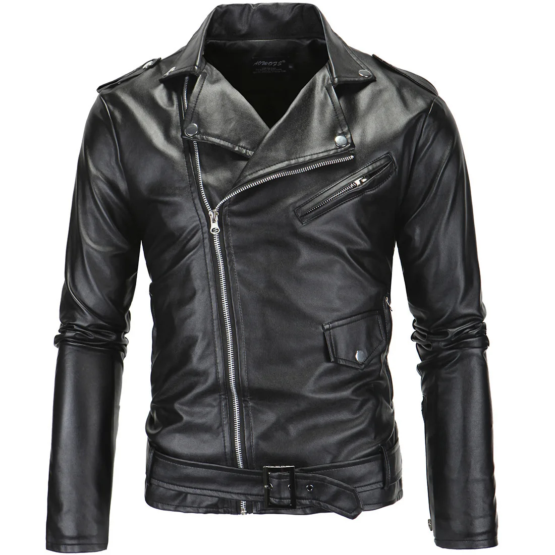 

Новинка 2023, мужские тонкие белые кожаные мотоциклетные куртки, новая мужская верхняя одежда, байкерские пальто из искусственной кожи, Разме...