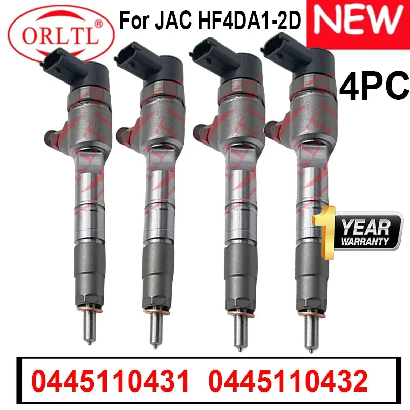 4 шт. НОВЫЙ 0445110432 0445110431 Дизельный инжектор Common Rail для JAC HF4DA1-2D 0 445 110 431 432