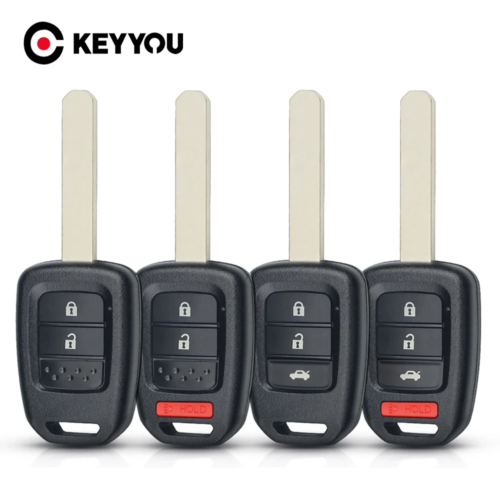 

KEYYOU 10pcs Remote Key Shell Case For HONDA Accord CR-V FIT XRV VEZEL CITY JAZZ CIVIC HRV FRV 2014-2017 2/2+1/3/3+1 Buttons