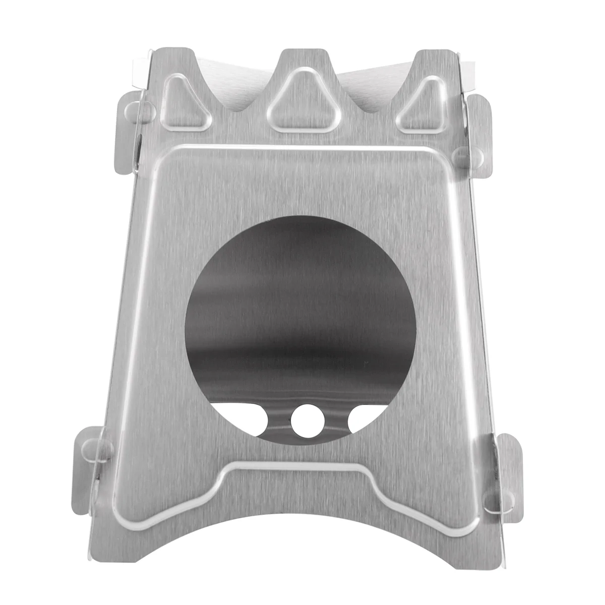 

Portable Folding Stove Mini Wood Stove Wood Burning Stove Stainless Steel Cookware for Outdoor Camping Picnic BBQ (Silver, Size