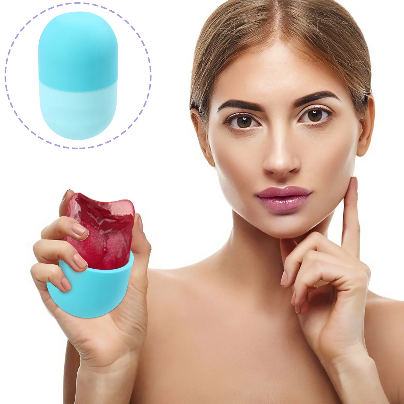 

Ice Roller Skin Care Portable Face Silicone Roller Tool Ice Roller Ice Massager