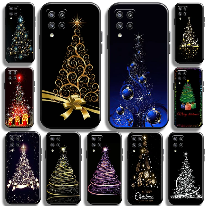 

Merry Christmas Tree Deer Phone Case for Samsung Galaxy M12 Cases funda full Protection Back Cover Shell TPU Liquid Silicon