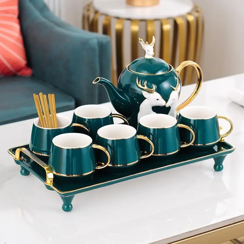 

Reusable English Espresso Coffee Cup Set 6 Pieces Luxury Nordic Bubble Tea Coffee Cup Original Breakfast Tazas Cup and Saucer