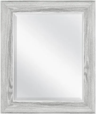 

22x28 Inch Curvature, 27.5x33.5 Overall Size, Gray Woodgrain (66948) Mirror