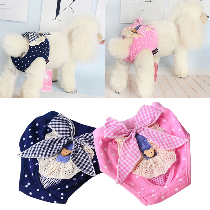 

Подгузник для домашних животных, гигиенические физиологические штаны, моющиеся хлопковые трусики, подгузники для животных, нижнее белье дл...