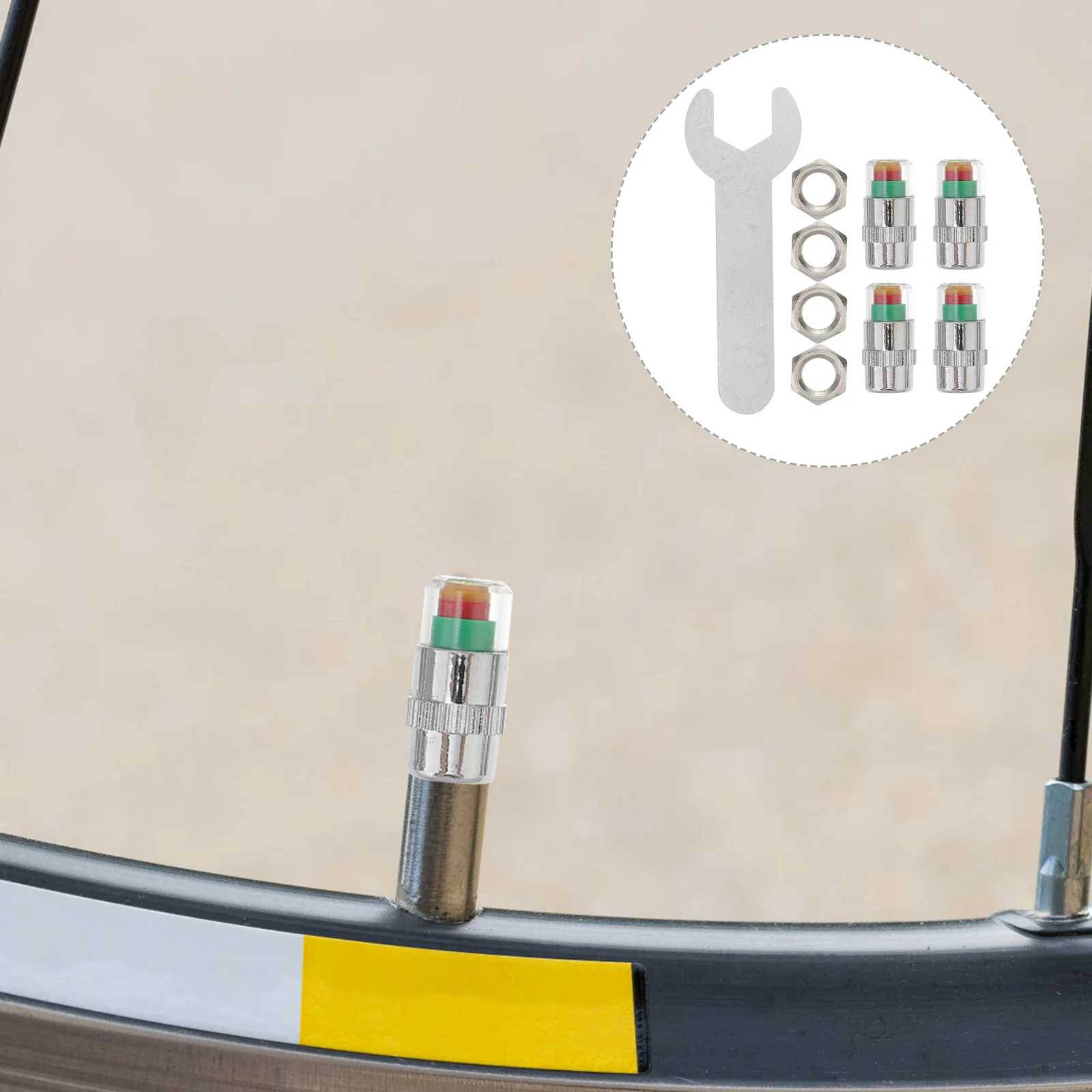 

Tire Cap Pressure Caps Carstem Auto Alert Eye Sensor Indicator Color Monitor Detection Air Gauge
