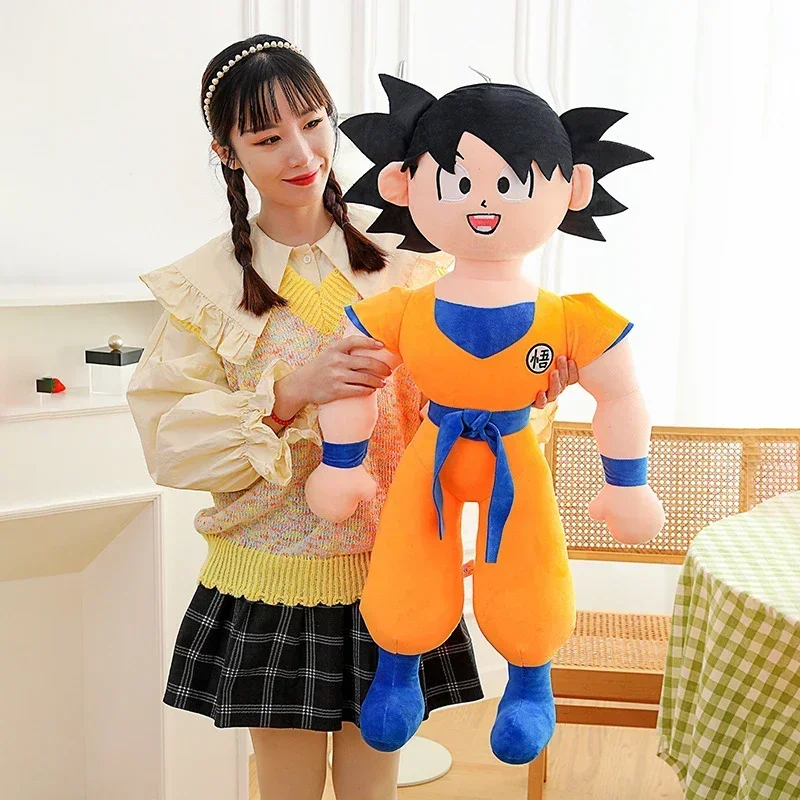 90 см аниме Dragon Ball Son Goku плюшевая игрушка Super Saiyan Kakarotto мягкие плюшевые куклы
