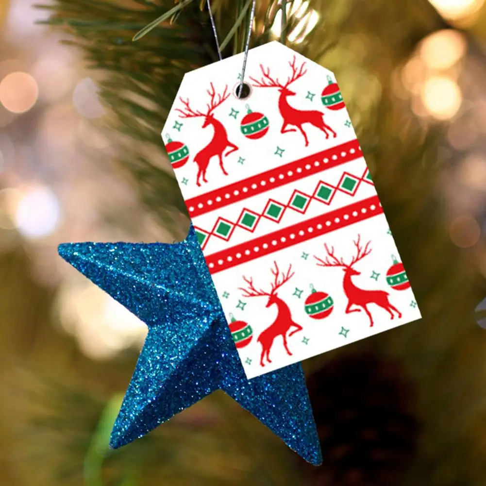

Gift Hanging Cards Exquisite Pattern Eye-catching Merry Christmas Tags Gift Cards Long Lasting Christmas Tags for Party