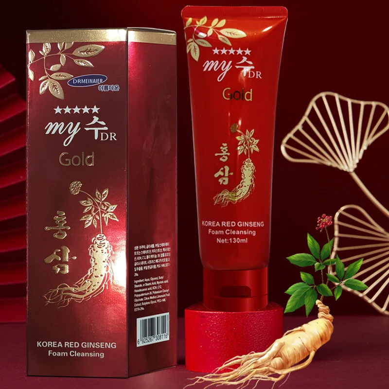 

130ml Korean Red Ginseng Cleanser Deep Cleansing Moisturizing Brightening Anti-acne Balancing Oil face wash face cleanser