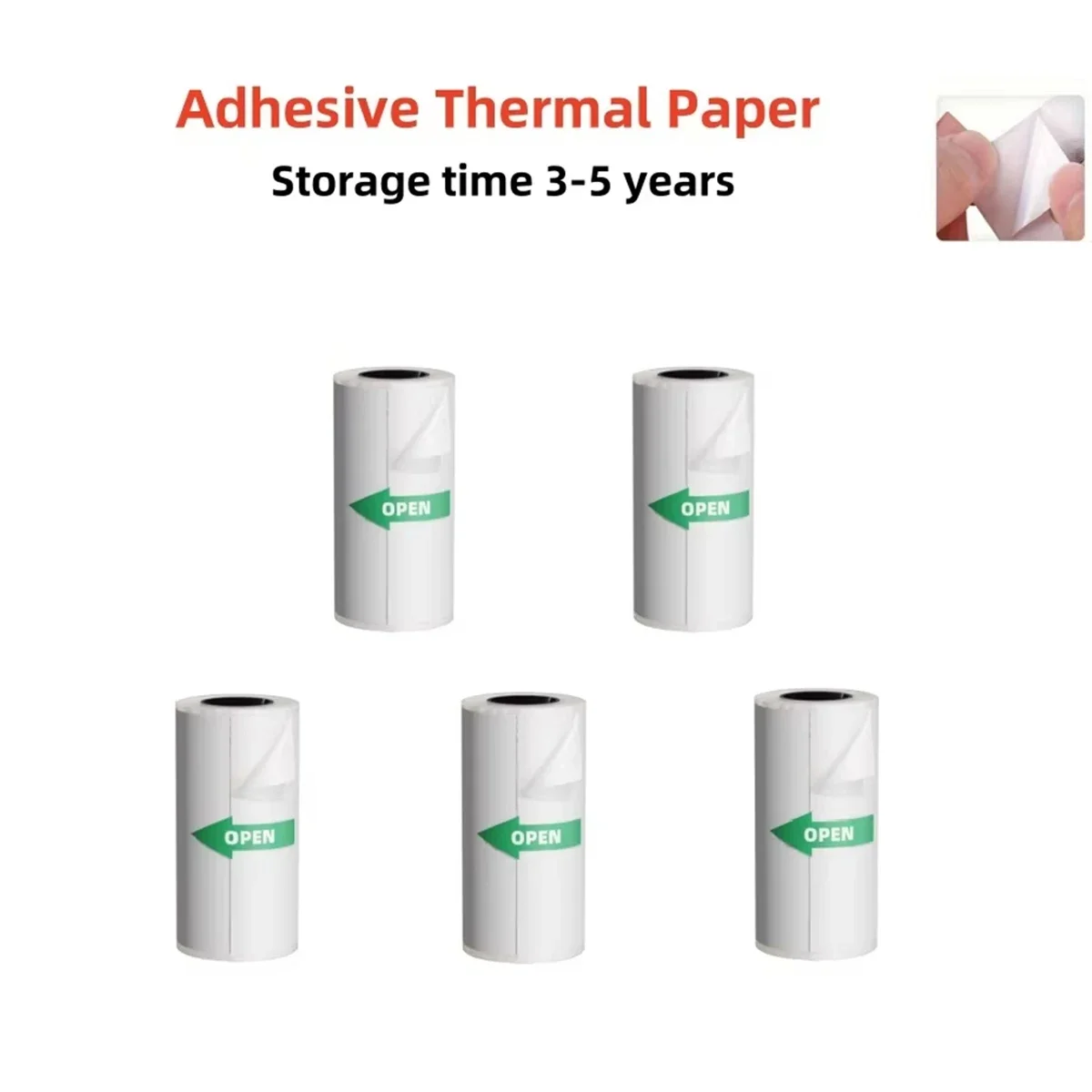 White Thermal Printer Paper Mini Self-adhesive Label Compatible With T02/M02/M02/M04AS/M04S Printers