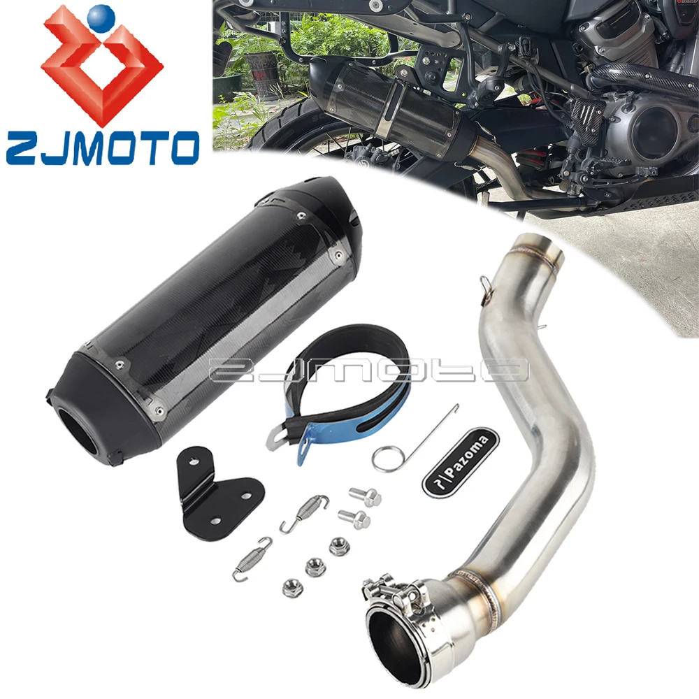 

Motorcycle Exhaust Silencer Set Slip-On Pipe Exhaust System Muffler For Harley Pan America RA1250 1250 Special RA1250S 2021-2023