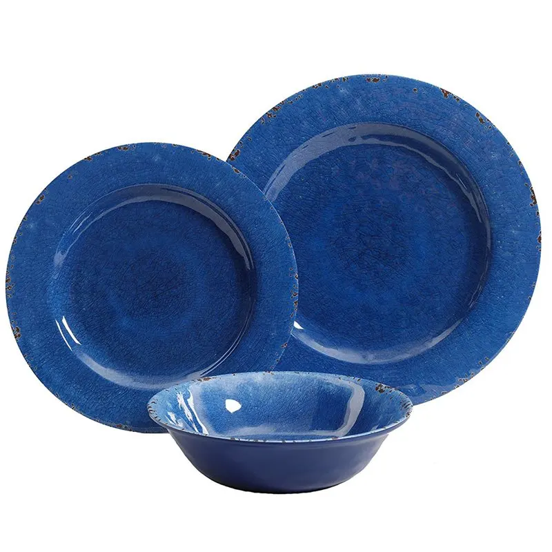 - Cobalt Blue - Crackle Look Decal - Melamine