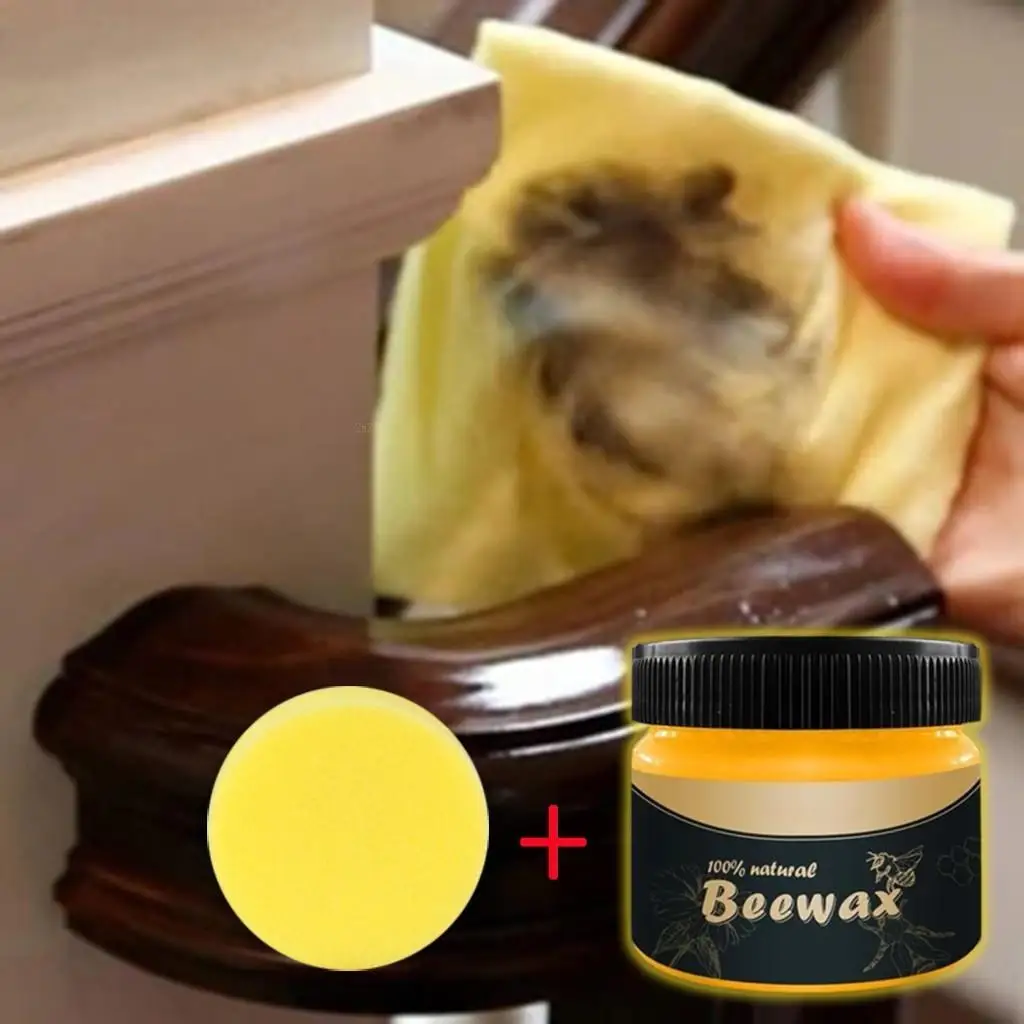 

Natural Organic Pure Beeswax Wax Wood Seasoning Beewax Complete Solution Furniture Care Wax Home Cleaning Polishing