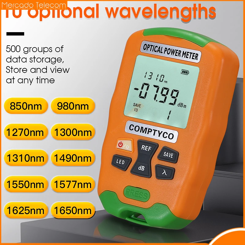 

Новинка 2022, миниатюрный измеритель оптической мощности 2 в 1, ручной тестер оптического волокна OPM светодиодный светодиодной подсветкой,-50 + 26 дБм