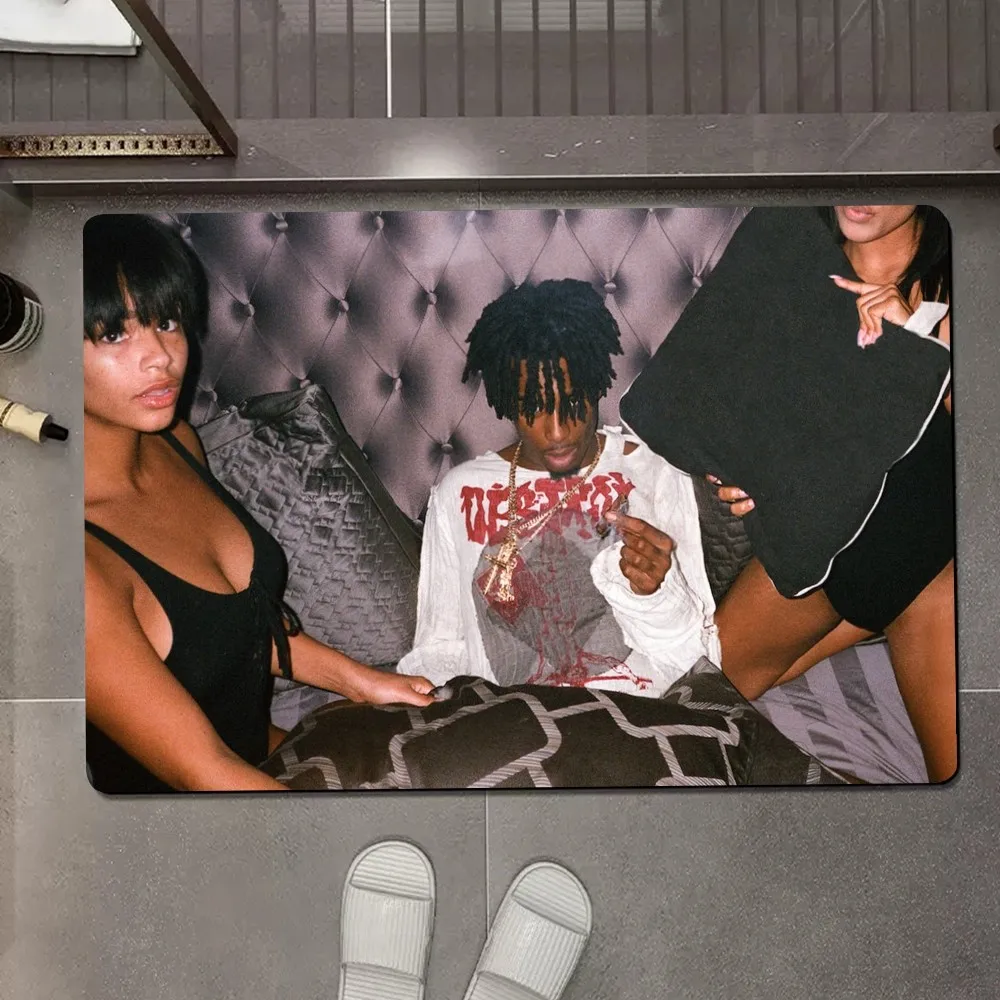Playboi Carti Rapper Красный напольный коврик Противоскользящий ковер для кухни спальни