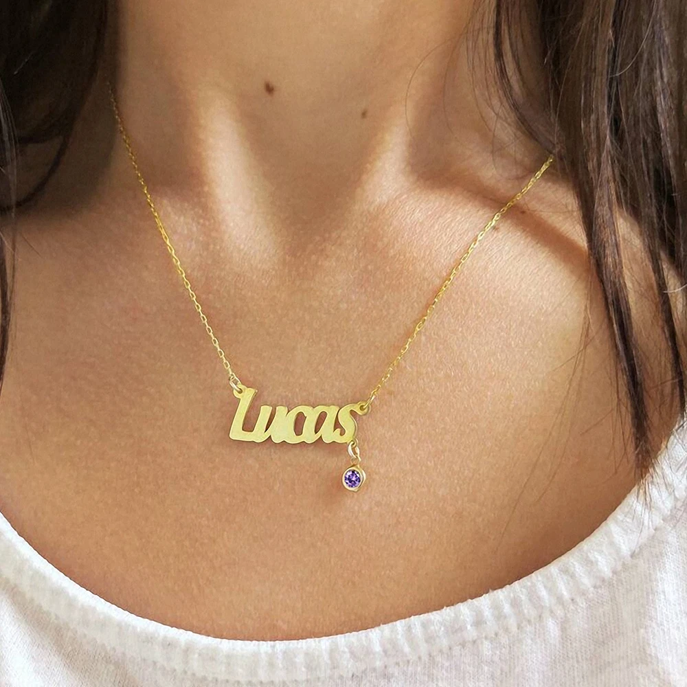 EManco ожерелье с кулоном-камнем по месяцу рождения ювелирные изделия на заказ