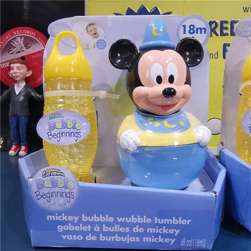 Disney Winnie The Pooh Bear Mickey Donald Duck Bubble Water Toys Blowing Bubbles Ornaments Accessories Pendant Present