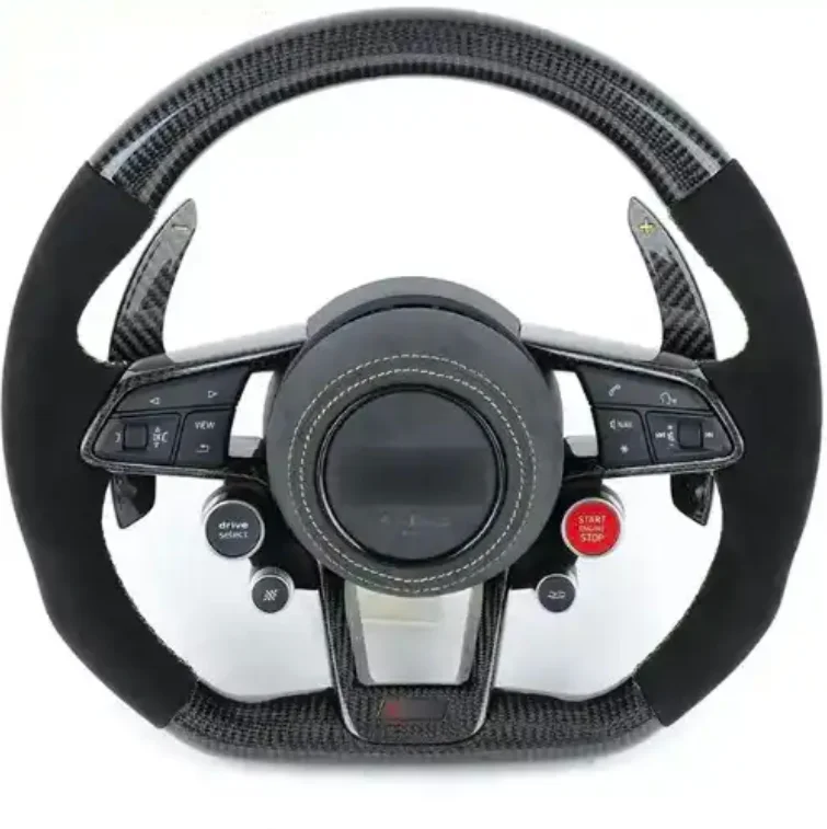 

Fit For Audi R8 tt mk2 mk3 8n RS TT-S ttrs rs3 rs6 carbon fiber LED car Steering Wheel