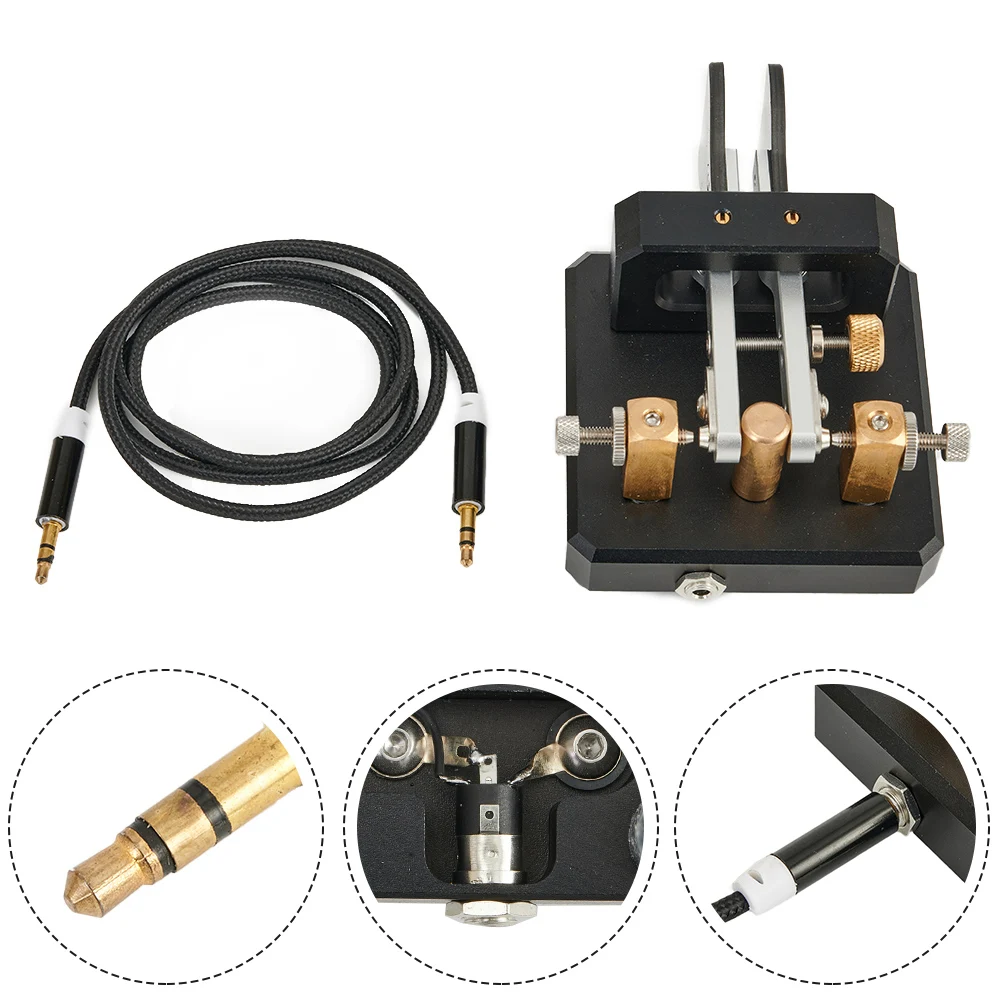 

1pc Double-Ended Automatic Wrench Carbon Fiber Blades Shortwave CW Transmitter Included Stainless Steel/Brass/Aluminum Allo