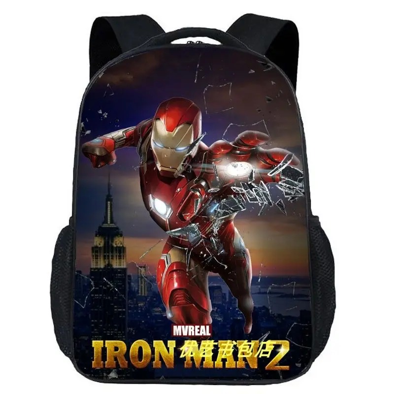 Disney's Avengers 2022 New Boys Anime Large Capacity Cool Waterproof School Bag Side Mesh Pocket Lightweight Handsome Backpack