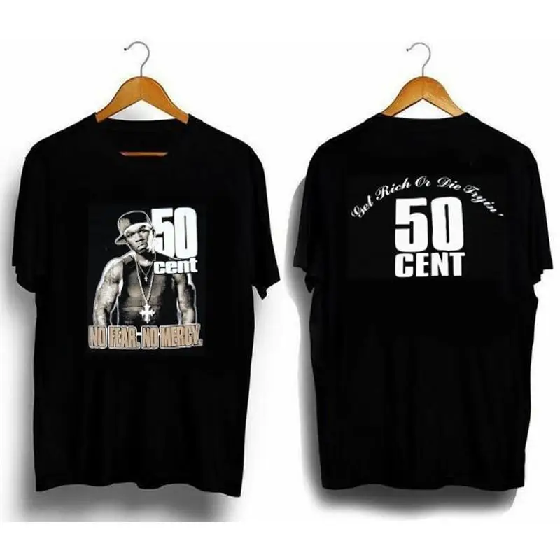 Фото Футболка 50 CenT No Mercy Fear Get Rich or Die Tryin в стиле хип-хоп TE7348 №1
