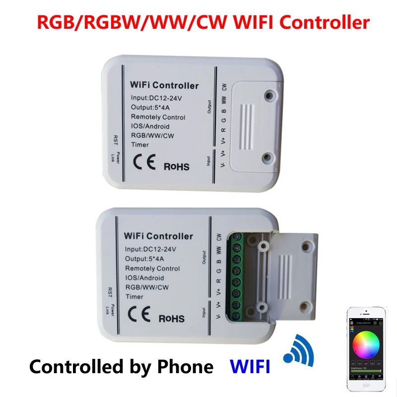 5-канальный Wi-Fi-регулятор полноцветный RGB/RGBW/WW/CW диммер режим воспроизведения