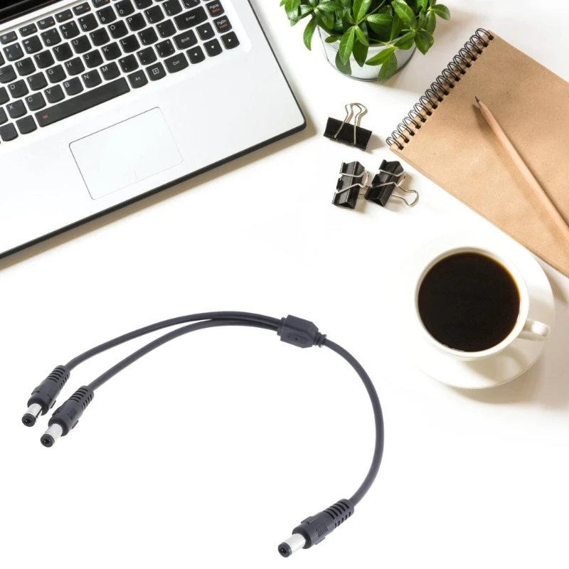Кабель-разветвитель питания DC5521 30 см 18AWG папа на двойной папапа 5 5x2 1 мм