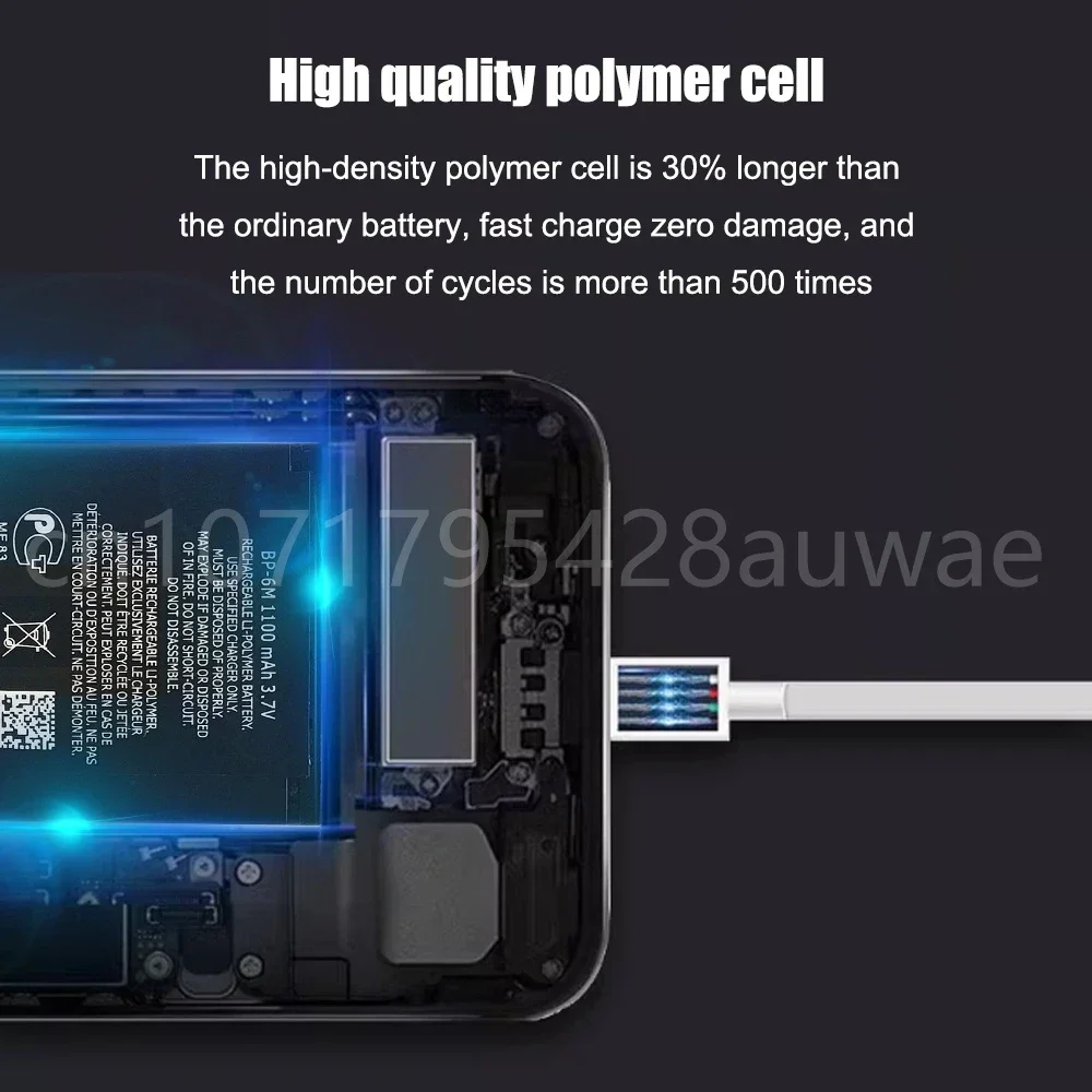BP-6M 1070 мАч аккумулятор для телефона NOKIA N93 N73 9300 6233 6280 6282 3250 6151 6234 6288 9300i N77 6290 N93S BP 6M