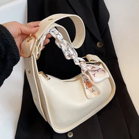 ribbon design pu leather small shoulder crossbody bags for women trends 2022 summer fashion brand wide strap ladies handbags